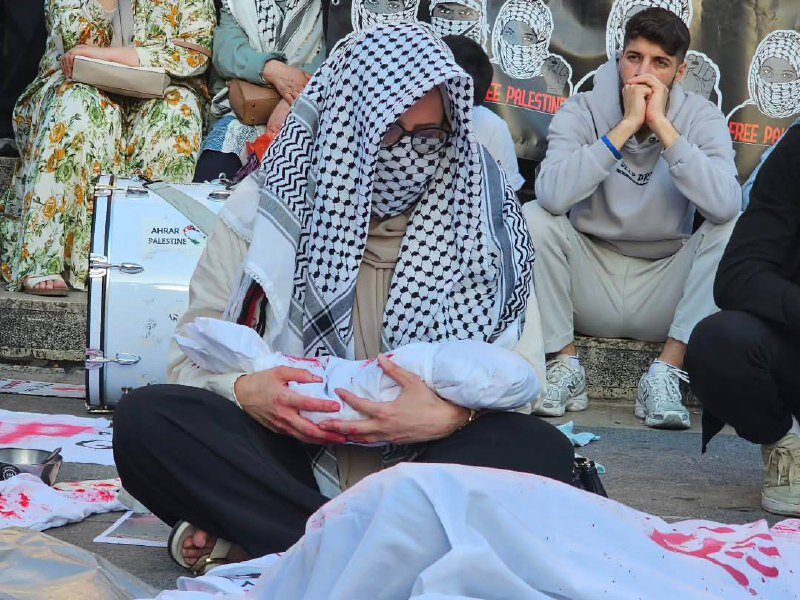 تجمع شهروندان بلژیکی در محکومیت نسل‌کُشی در نوار غزه+تصاویر