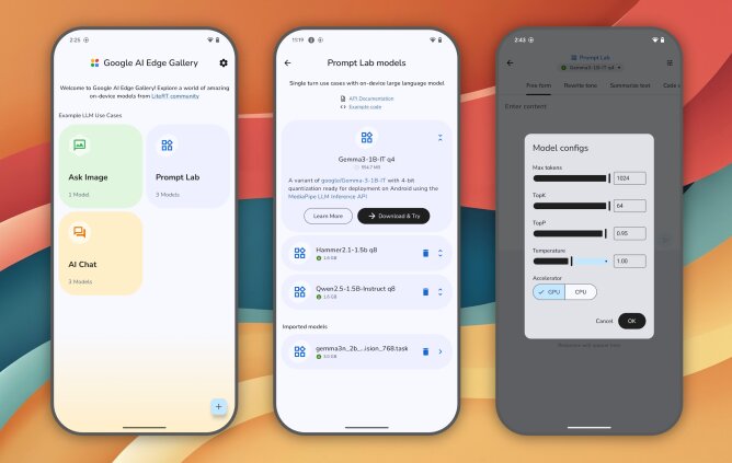 اپ گوگل برای دانلود مدل های هوش مصنوعی آفلاین روی موبایل