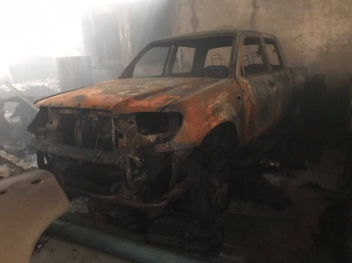 مهار آتشسوزی در یک انبار لوازم یدکی در جاده قدیم کرج