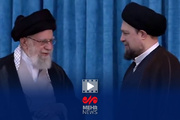 گفتگوی کوتاه رهبر انقلاب با سید حسن خمینی