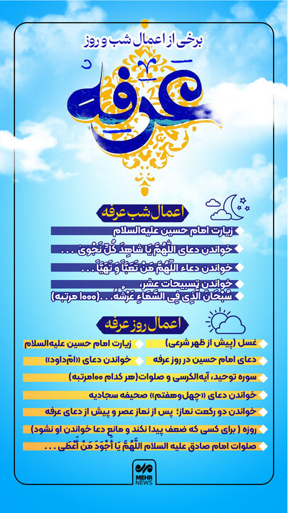 برخی از اعمال شب و روز عرفه