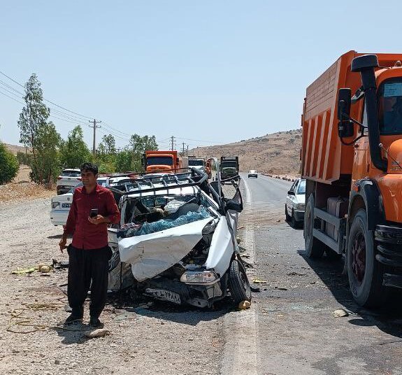تصادف در محور دره شهر ایلام ۲ کشته برجای گذاشت