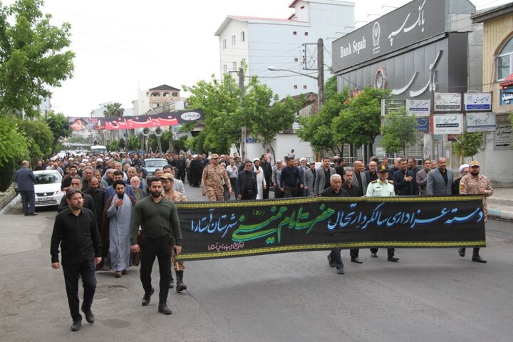 تصاویری از برپایی دسته های عزاداری سالگرد ارتحال امام در شهرهای گیلان