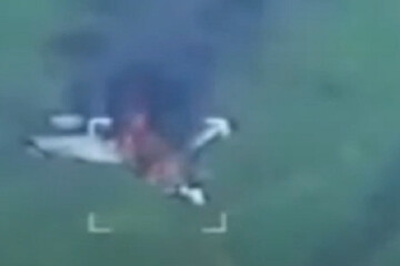 سرنگونی جنگنده سوخو ۳۵ روسیه بر فراز کورسک+ فیلم