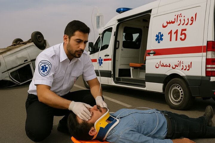 حادثه ترافیکی در محور همدان به رزن ۵ مصدوم بر جا گذاشت
