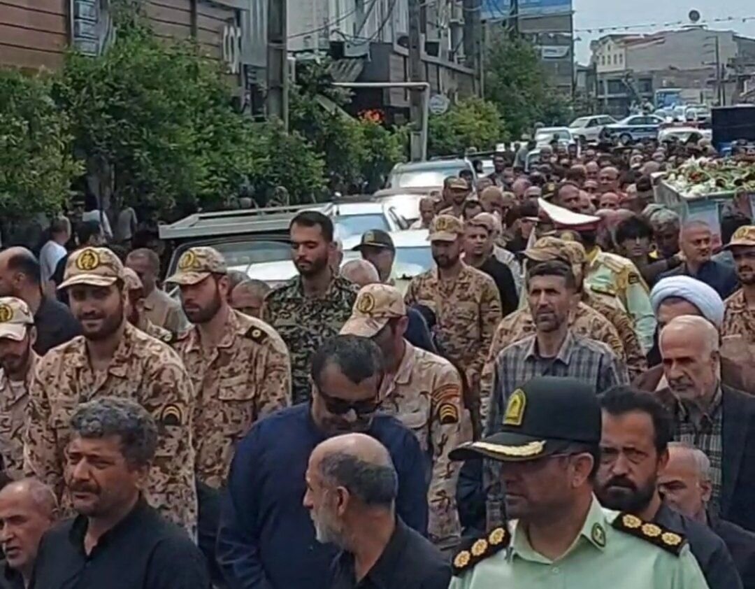 آئین تشییع پیکر جانباز دوران دفاع مقدس در تنکابن