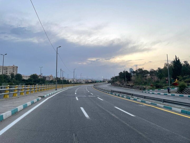 بهسازی دهها کیلومتر خطکشی محوری در بزرگراههای پرتردد