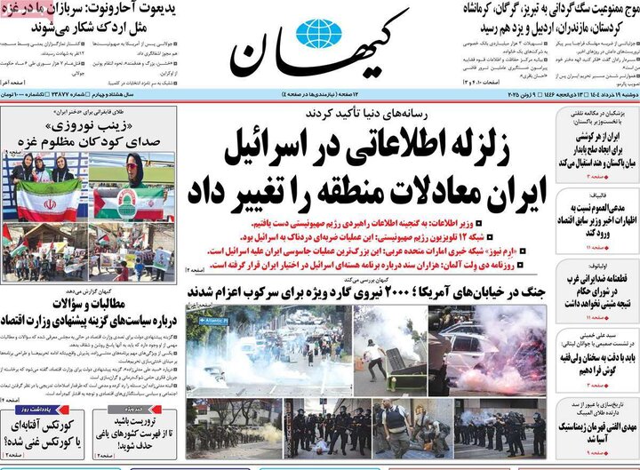 روزنامه‌های هشت شتیه