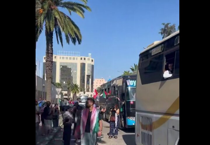 VIDEO: Activists launch Gaza land convoy from Tunisia to Gaza