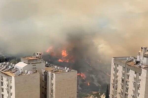 آتش سوزی گسترده در «عین کرم» در قدس اشغالی+ فیلم