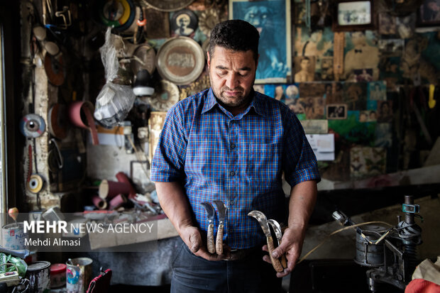 Local knife-making industry in Zanjan