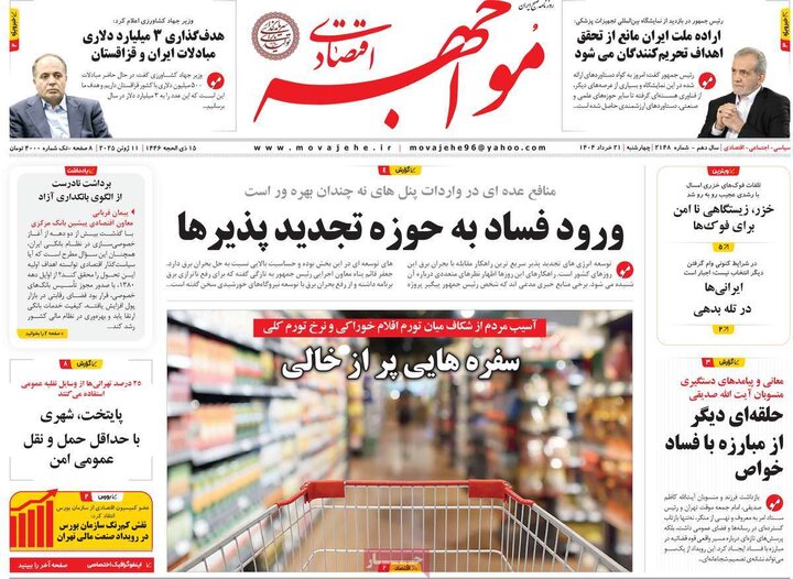 روزنامه‌های اقتصادی چهارشنبه ۲۱ خرداد ۱۴۰۴