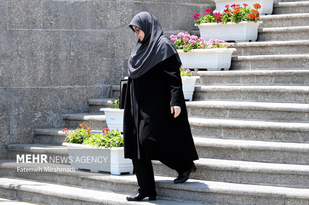 فاطمه مهاجرانی سخنگوی دولت در حاشیه جلسه هیئت دولت