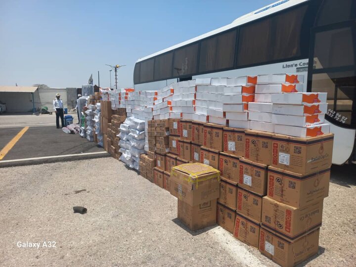 توقیف اتوبوس مسافربری به دلیل حمل نامتعارف بار