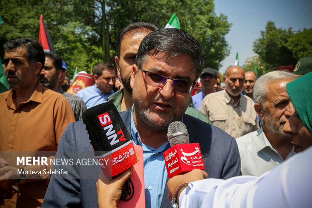 راهپیمایی مردم چهارمحال و بختیاری در پشتیبانی از «انتقام ملی»