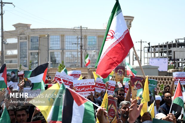 راهپیمایی ضد صهیونیستی بعد از نماز عبادی سیاسی جمعه در بیرجند