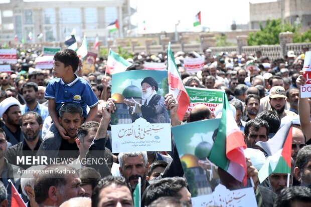 راهپیمایی ضد صهیونیستی بعد از نماز عبادی سیاسی جمعه در بیرجند