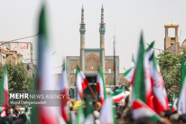 راهپیمایی ضدصهیونیستی مردم پس از نماز جمعه یزد