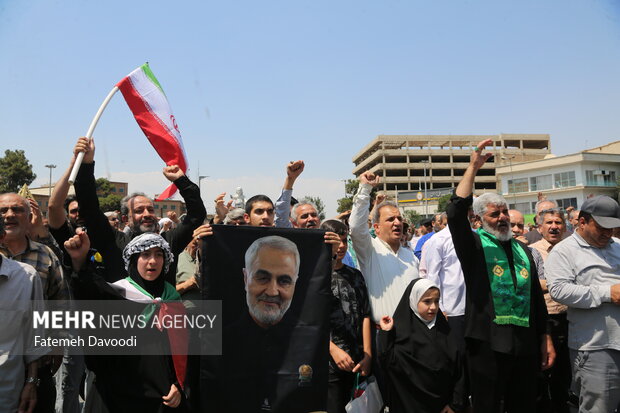 مردم استان تهران حملات وحشیانه صهیونیست ها به کشور را محکوم کردند