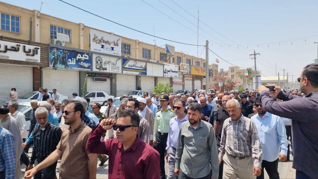 مردم گناوه جنایات رژیم صهونیستی را محکوم کردند