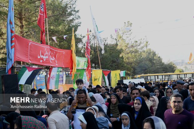 اصفهانی‌ها در مهمونی کیلومتری غدیر جنایات صهیونیست‌ها محکوم کردند