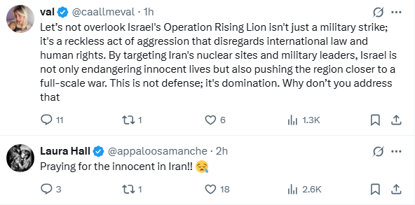 مطالبه کاربران انگلیسیزبان «ایکس» از ایران؛ «تلآویو را نابود کن»