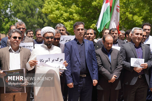 تجمع دانشگاهیان اردبیل در حمایت از «وعده صادق 3»