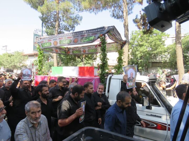 تشییع پیکر ۵ شهید حمله جنایتکارانه رژیم صهیونیستی در بروجرد