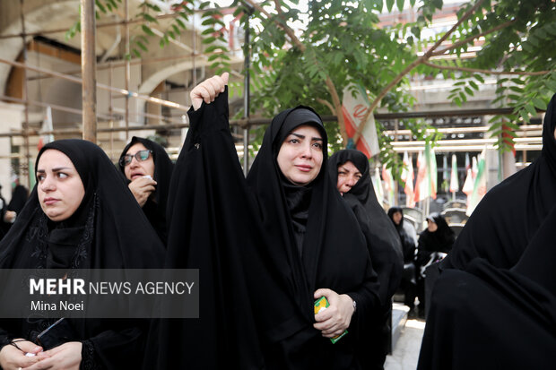 مراسم تشییع پیکر مطهر شهدای حملات اخیر رژیم صهیونیستی در تبریز