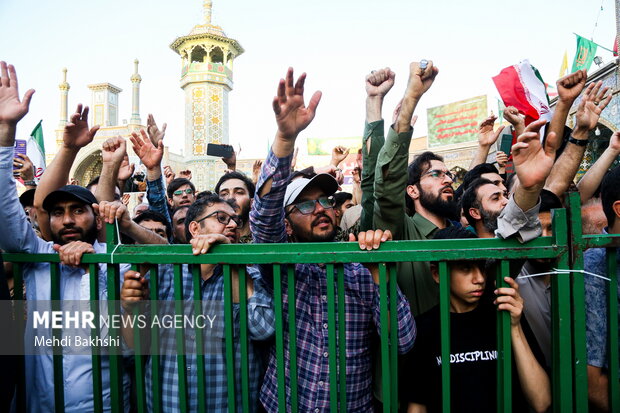 تشییع 8 شهید مراکز نظامی در شهر مقدس قم