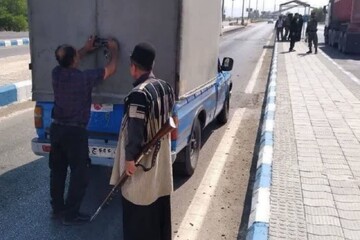 حضور عشایر خوزستان در کنار نیروهای نظامی برای بازرسی