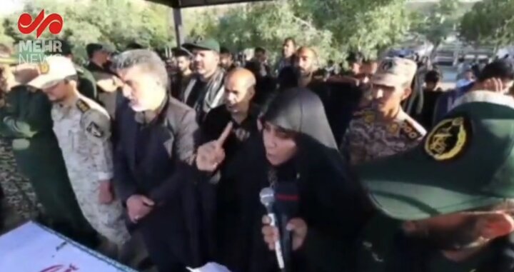 سخنان حماسی همسر شهید «ماهرو بختیاری»