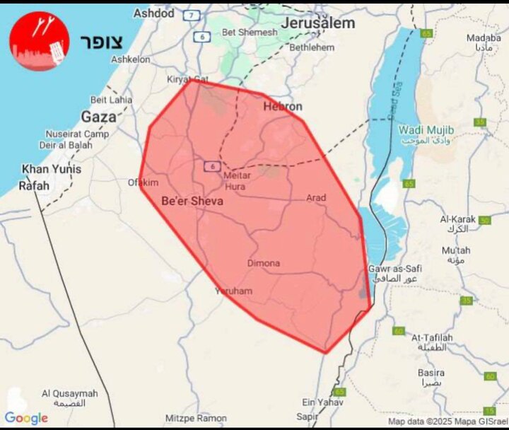 حمله موشکی جدید ایران؛ آژیر خطر در دیمونا به صدا درآمد