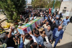 پیکر شهید «نیما کریمی» در اشکذر تشییع شد