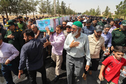 تشییع پیکر شهید سید محمد حسین امامی در میبد