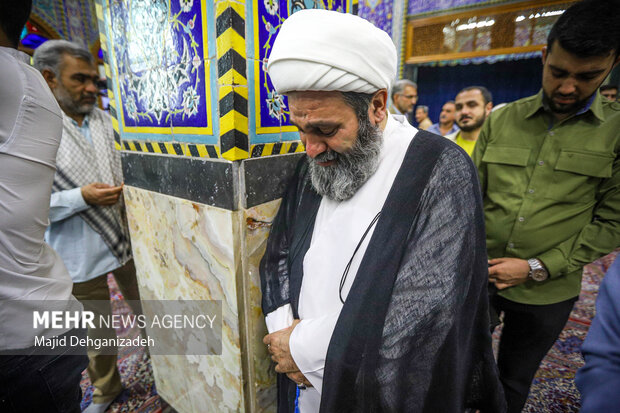 مراسم وداع با پیکر شهید «اکبر مطلبی‌زاده» در یزد