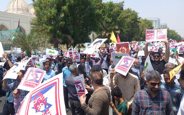 راهپیمایی «جمعه نصر» و «جمعه خشم»  در بندرعباس برگزار شد