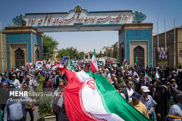 راهپیمایی جمعه خشم و نفرت از جنایات رژیم صهیونیستی در شیراز