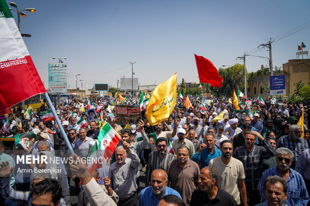 راهپیمایی جمعه خشم و نفرت از جنایات رژیم صهیونیستی در شیراز