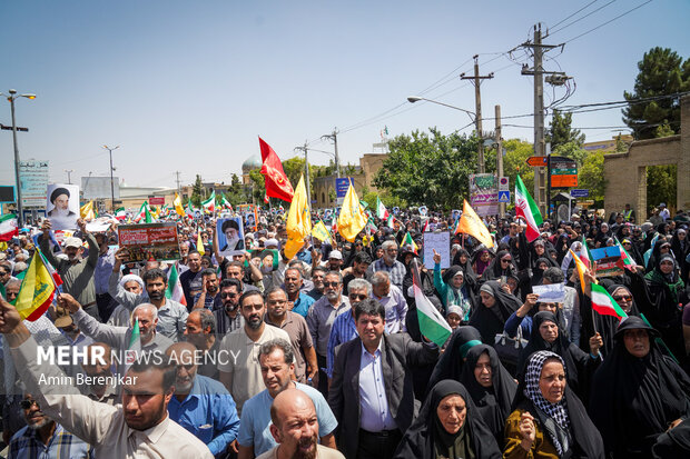 راهپیمایی جمعه خشم و نفرت از جنایات رژیم صهیونیستی در شیراز