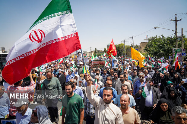 راهپیمایی جمعه خشم و نفرت از جنایات رژیم صهیونیستی در شیراز