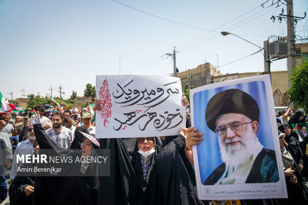 راهپیمایی جمعه خشم و نفرت از جنایات رژیم صهیونیستی در شیراز