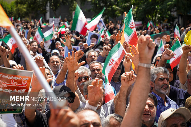 راهپیمایی جمعه خشم و نفرت از جنایات رژیم صهیونیستی در شیراز