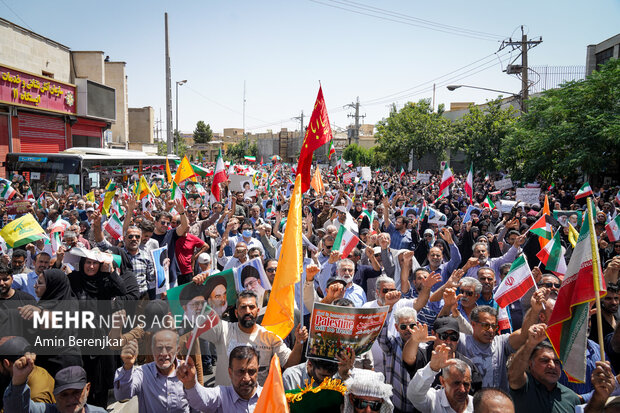 راهپیمایی جمعه خشم و نفرت از جنایات رژیم صهیونیستی در شیراز