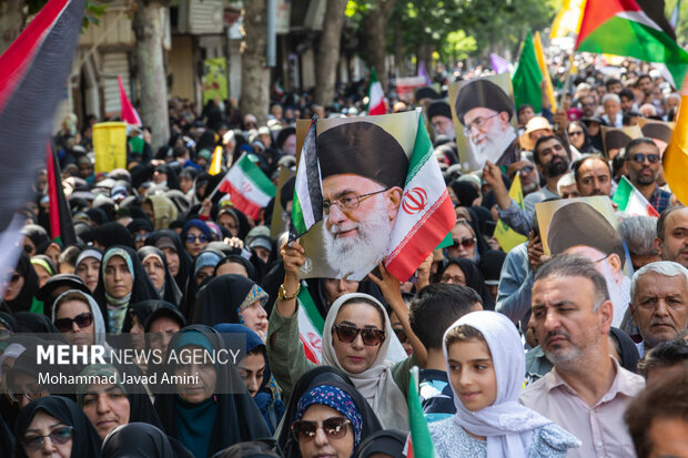 راهپیمایی "خشم و نصر" در قزوین