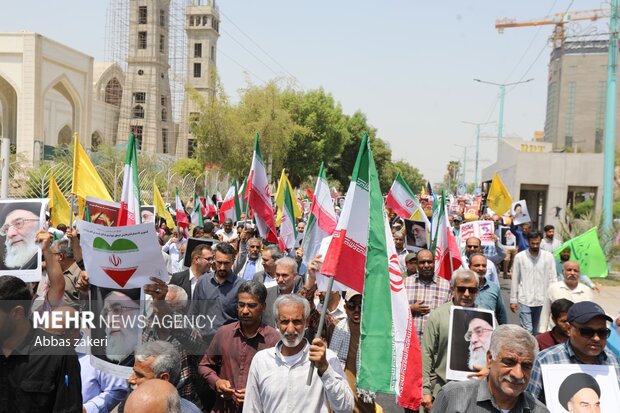 راهپیمایی «جمعه خشم و نصر» در بندرعباس