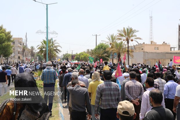 راهپیمایی «جمعه خشم و نصر» در بندرعباس