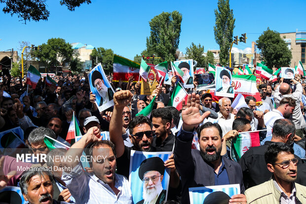 راهپیمایی «جمعه خشم و نصر» در اردبیل