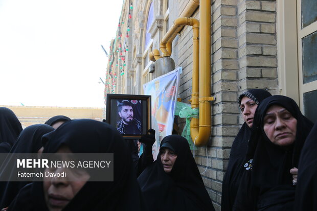 تشییع پیکر شهید راه وطن «مسعود وطن‌پور» در شهرری