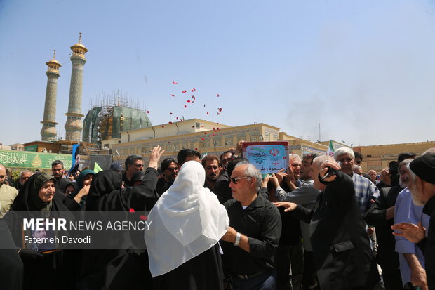 تشییع پیکر شهید راه وطن «مسعود وطن‌پور» در شهرری